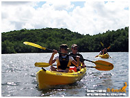 cano-kayak double place au coeur de la mangrove